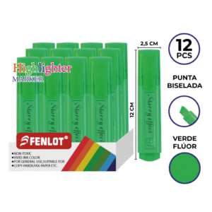 SET 12 DESTACADORES FLUOR VERDE