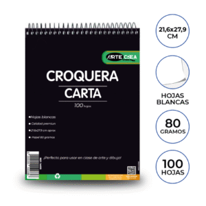 CROQUERA CARTA 100 HOJAS ARTECREA