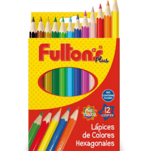 LÁPICES 12 COLORES HEXAGONALES CORTO FULTONS