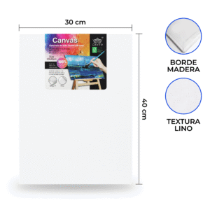 CARTON ENTELADO BLANCO 30X40 CM