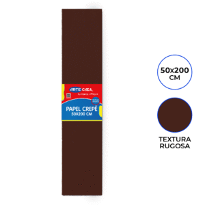 PAQ 10 PAPEL CREPE CAFE 50X200 CM ARTECREA
