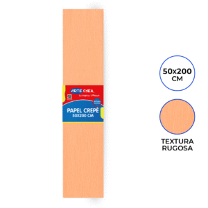 PAQ 10 PAPEL CREPE PIEL 50X200 CM ARTECREA