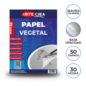 BLOCK PAPEL VEGETAL 22.6 X 30.5 CM ARTECREA