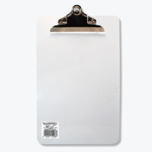 TABLA ACRILICA CON APRETADOR METALICO FS080