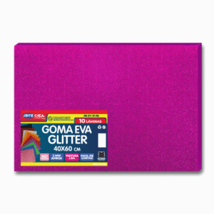 GOMA EVA GLITTER PLIEGO FUCSIA 40X60 CM