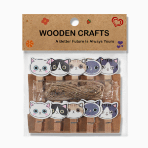 PINZA PARA MANUALIDADES GATITO 10 PCS