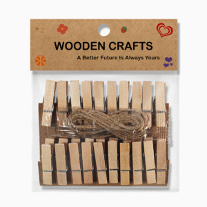 PINZA PARA MANUALIDADES COLOR NATURAL 20 PCS