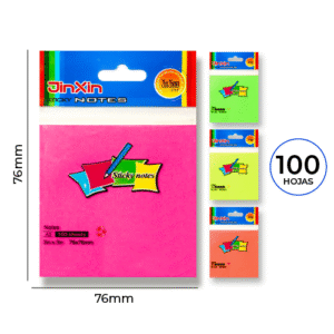 NOTAS ADHESIVAS 4 COLOR MIX 76X76MM 100 HOJAS