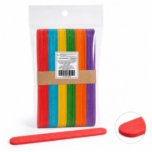 PALO DE HELADO COLORES JUMBO 50 PCS