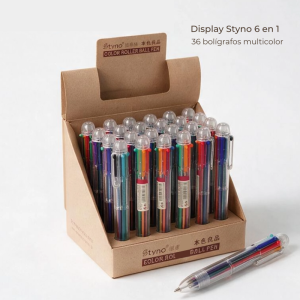 BOLÍGRAFO STYNO COLOR ROLLER BALL PEN 6 EN 1