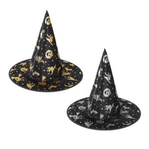 SOMBRERO BRUJA DORADO/PLATEADO