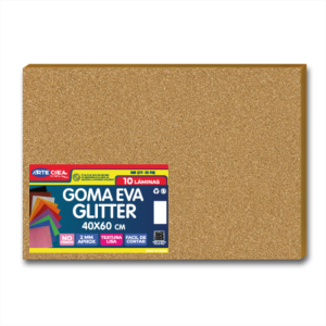 GOMA EVA GLITTER PLIEGO DORADO 40X60 CM