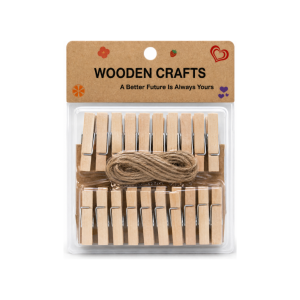 PINZA PARA MANUALIDADES COLOR NATURAL 20 PCS