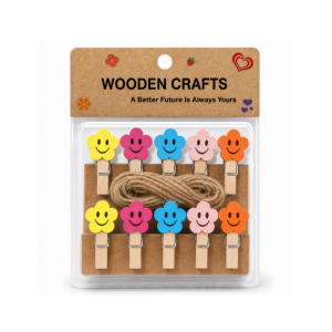 PINZA PARA MANUALIDADES FLORES EMOJI 10 PCS