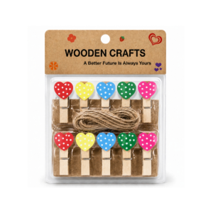 PINZA PARA MANUALIDADES CORAZON  10 PCS