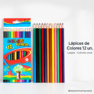 LAPICES 12 COLORES LARGOS