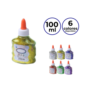 GLITTER GLUE 100 ML COLORES SURTIDOS