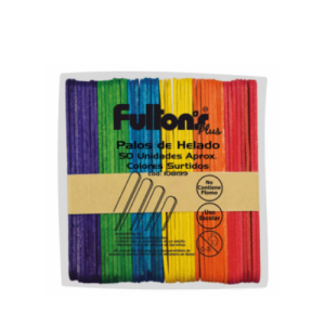 PALO DE HELADO COLORES  50 UNI FULTONS