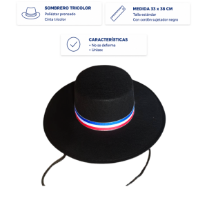 SOMBRERO HUASO 38X33 CM