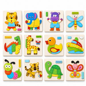 ROMPECABEZA MADERA EDUCATIVO 15X15CM DISENOS SURTIDOS